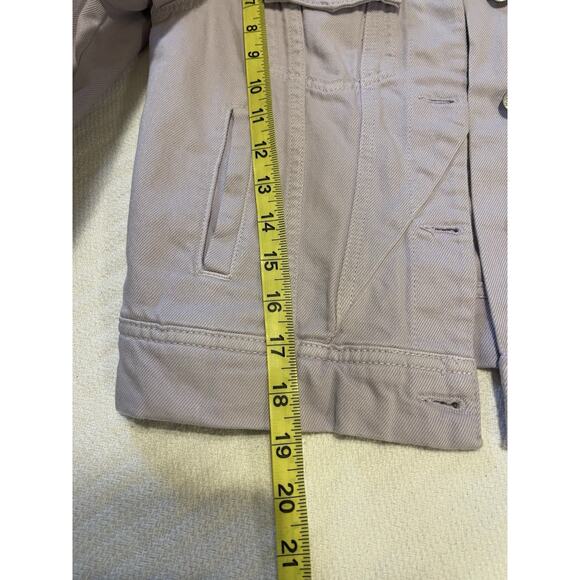 Free People Rumors Denim Jean Jacket Lilac Lavender 100% Cotton XS - Picture 6 of 7